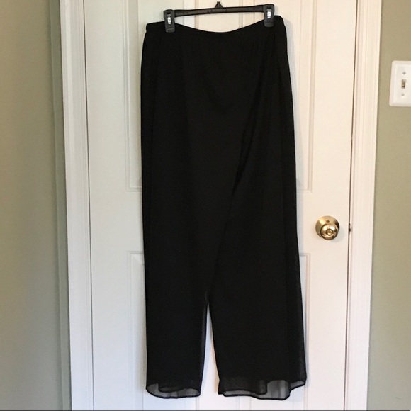 Blu Sage Pants - SOLD🌟HP🌟Blu Sage Black Chiffon Black Palazzo Pant 2X
